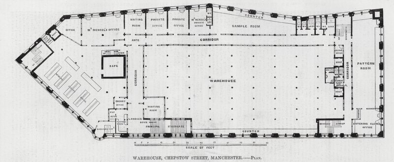 Warehouse, Chepstow Street, Manchester (gravyr) av English School