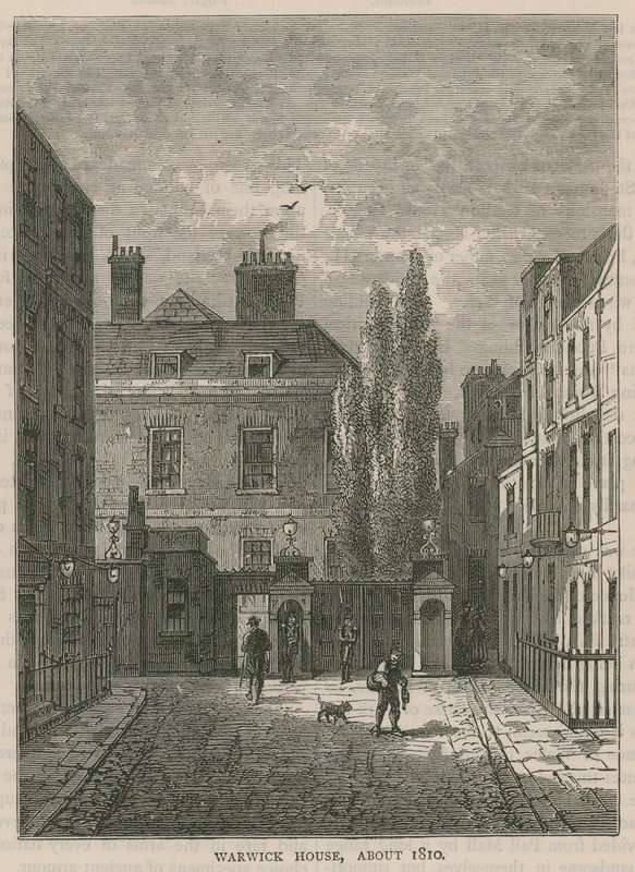 Warwick House, London, omkring 1810 av English School