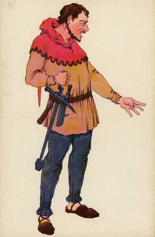 Wat Tyler (litho i färg) av English School