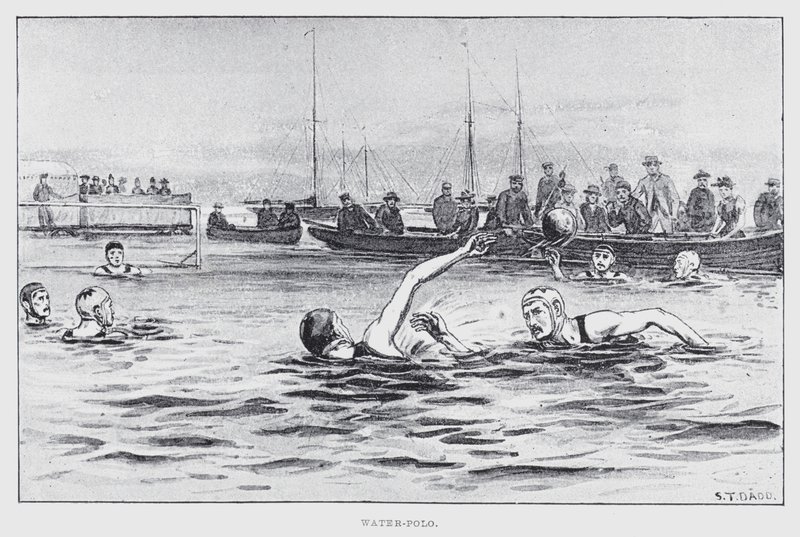 Vattenpolo (litho) av English School