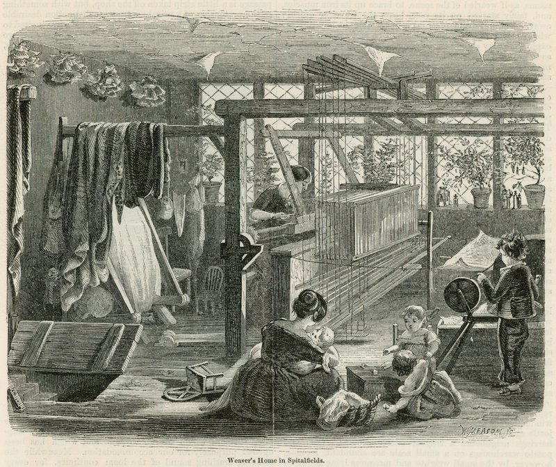Weavers hemma i Spitalfields av English School