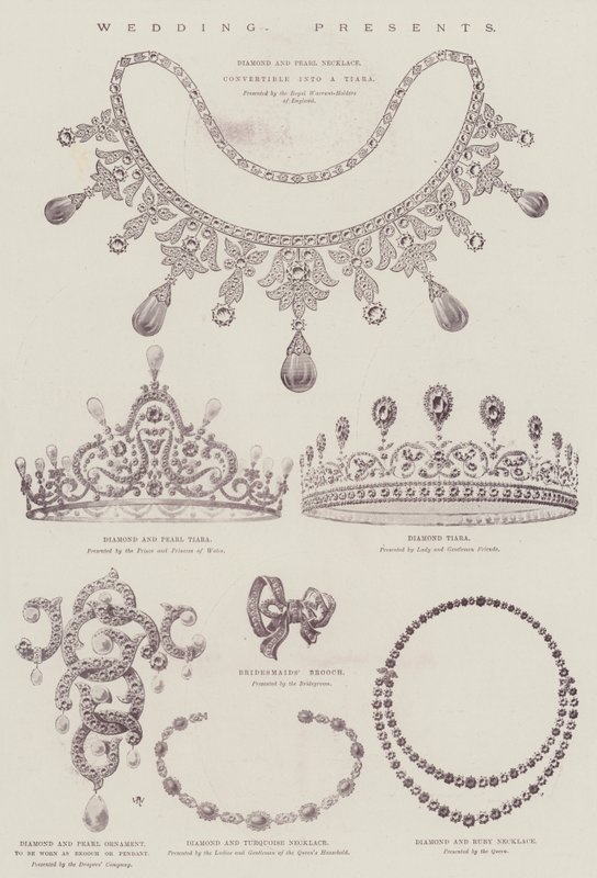 Bröllop av prinsessan Maud av Wales och prins Charles av Danmark (färg litho) av English School