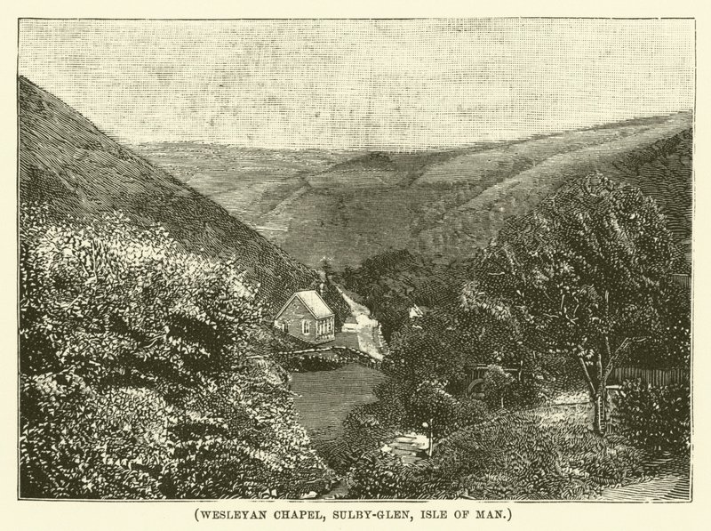 Wesleyan Chapel, Sulby-Glen, Isle of Man (gravyr) av English School