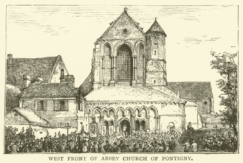 West Front of Abbey Church of Pontigny (gravyr) av English School