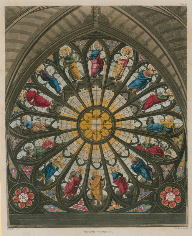 Westminster Abbey, norra fönstret av English School