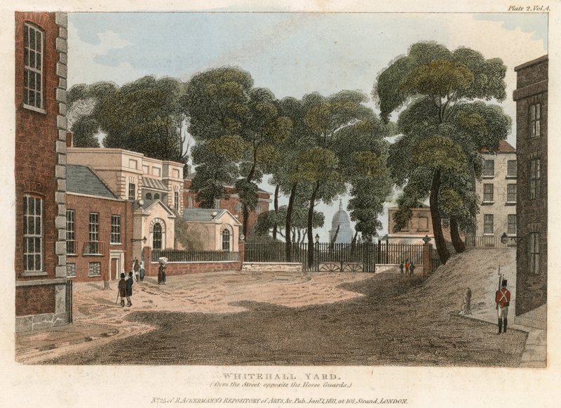 Whitehall Court eller Yard, Vanbrugh House, revs 1898 av English School