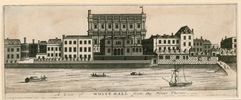 Whitehall från Themsen av English School
