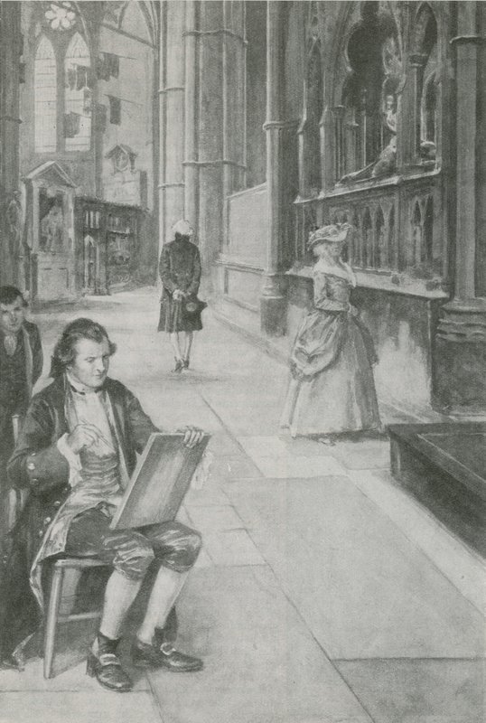William Blake lär sig att rita bilder av English School
