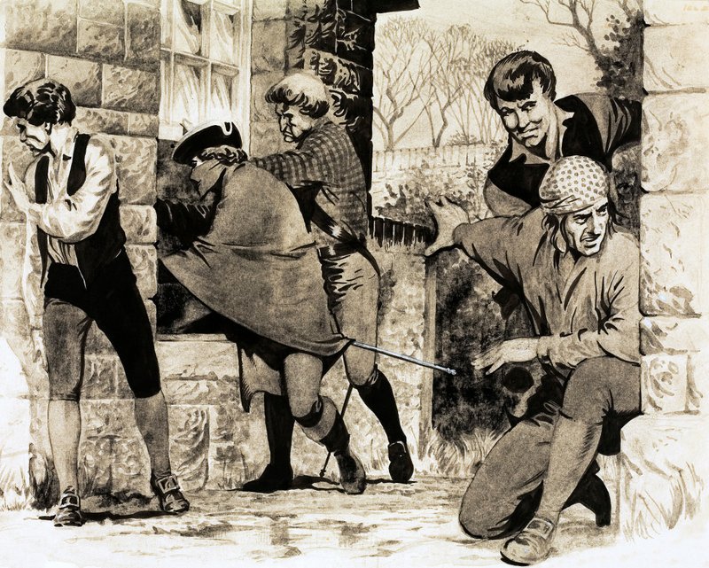 William Brodie var kommunalråd på dagen och inbrottstjuv på natten (gouache på papper) av English School