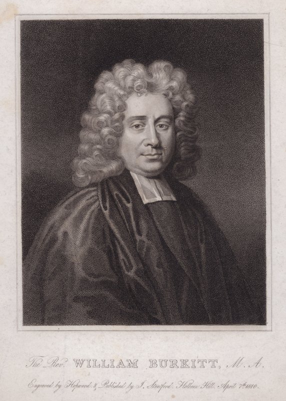 William Burkitt, engelsk präst och författare (gravyr) av English School