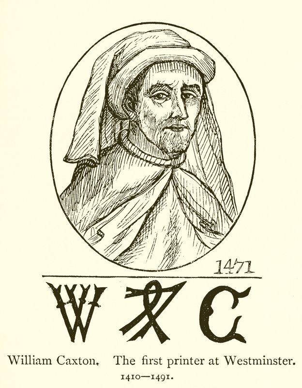 William Caxton, den första tryckeriet i Westminster av English School