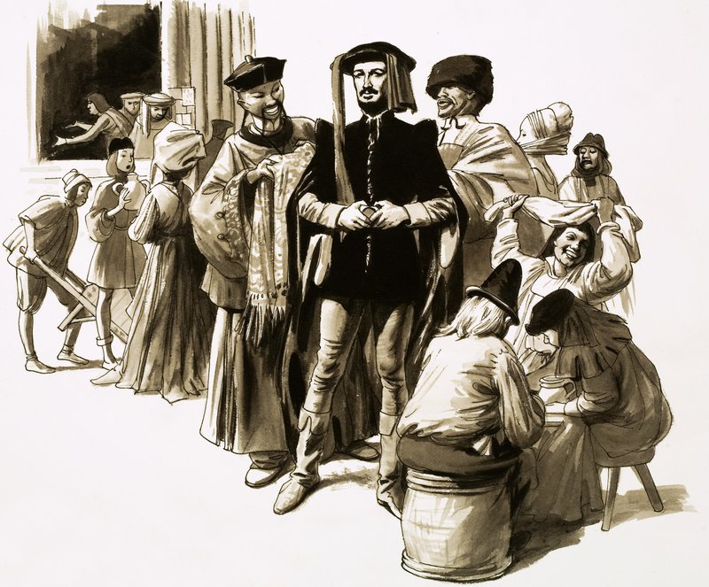 William Caxton var en framgångsrik köpman innan han övergick till tryckeri av English School
