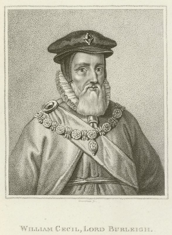 William Cecil, Lord Burleigh (gravyr) av English School