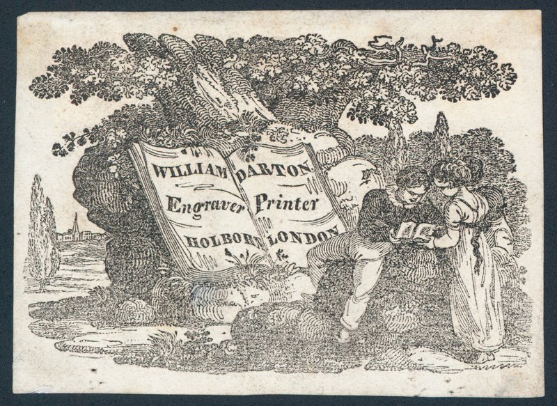 William Darton, gravör och tryckare, handelskort av English School