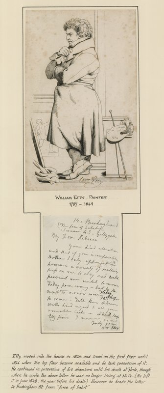 William Etty som bodde på Buckingham Street nr 14 av English School
