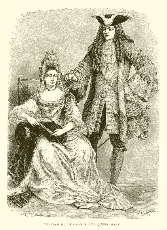 William III av Orange och drottning Mary av English School
