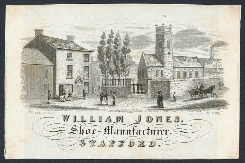 William Jones, skotillverkare, handelskort av English School