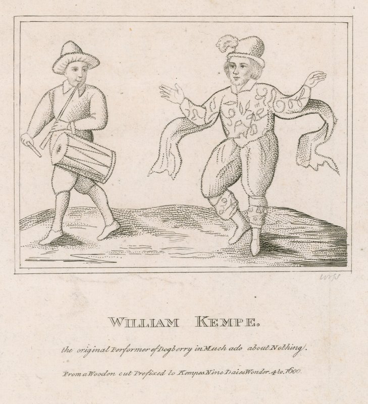 William Kempe, den ursprungliga artisten av Dogberry i Much Ado About Nothing av English School