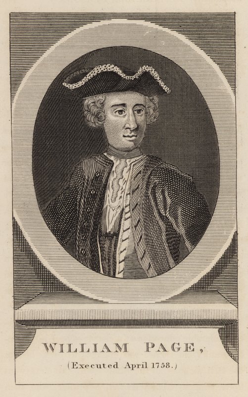 William Page, avrättad april 1758 av English School