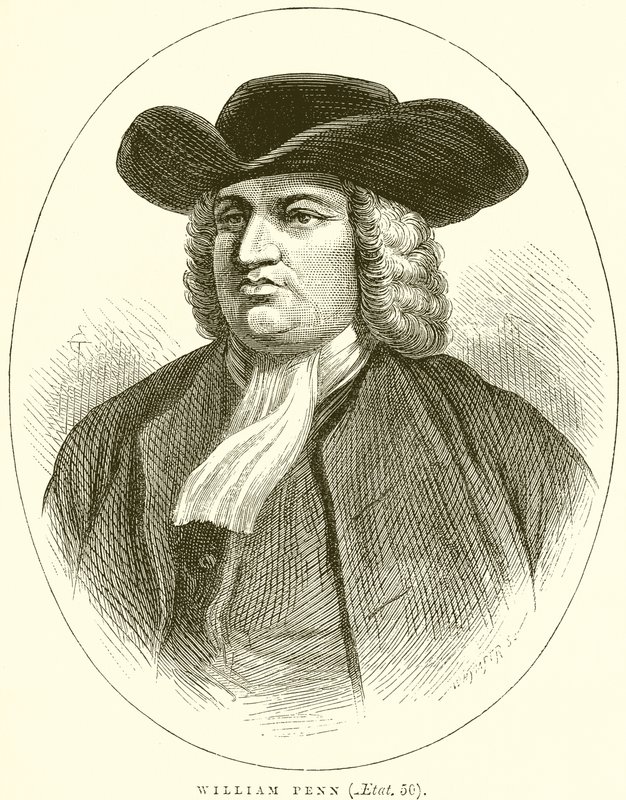 William Penn (Aetat. 50) av English School