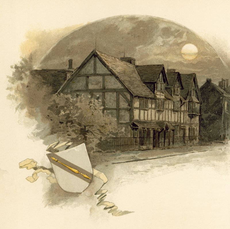 William Shakespeares födelseplats på Henley Street av English School
