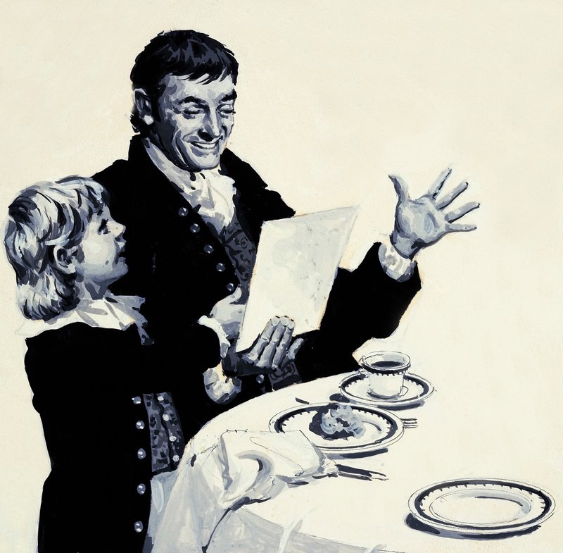 William Turner visar sin förtjusta far en teckning av ett lejon av English School
