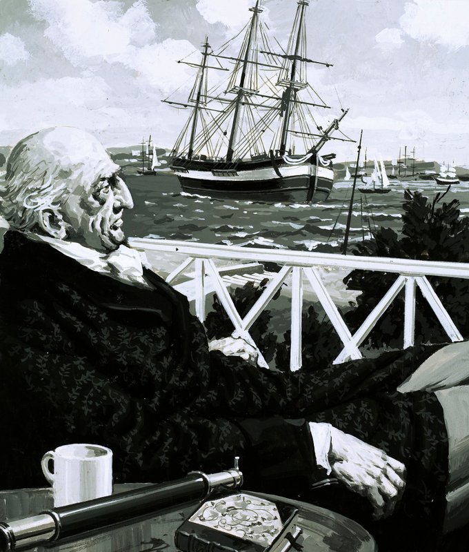 William Turner satt i timmar och tittade på segelfartygen gå förbi av English School