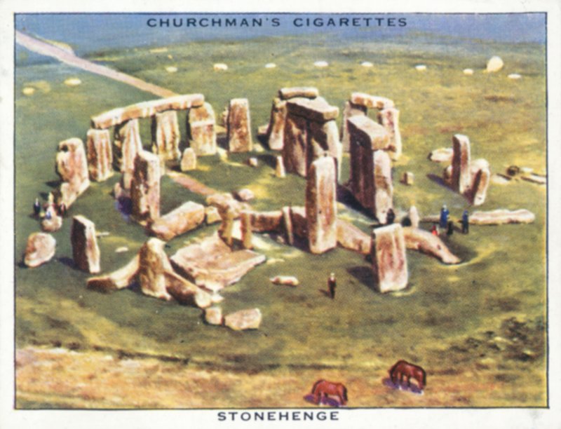 Vingar över imperiet: Stonehenge (färglitografi) av English School