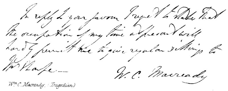 Wm C Macready, (tragedian) av English School