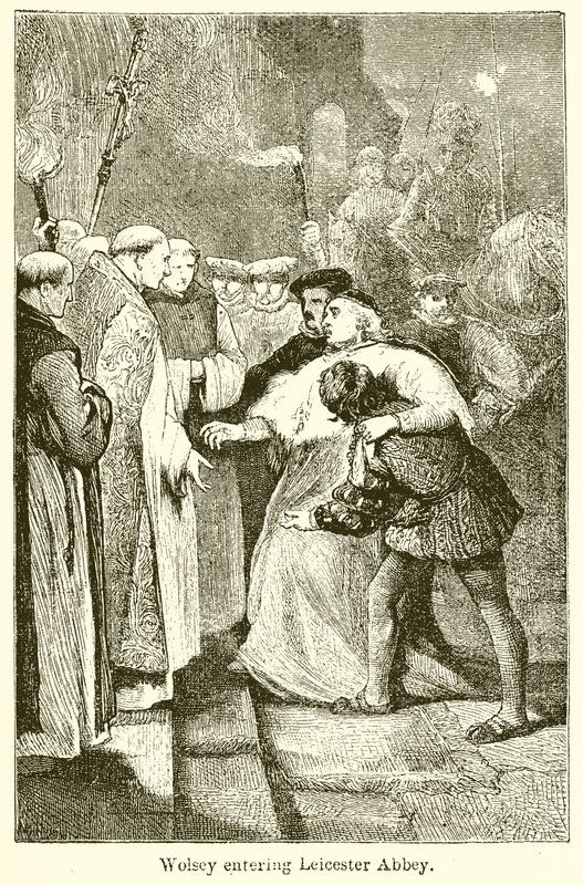 Wolsey går in i Leicester Abbey av English School