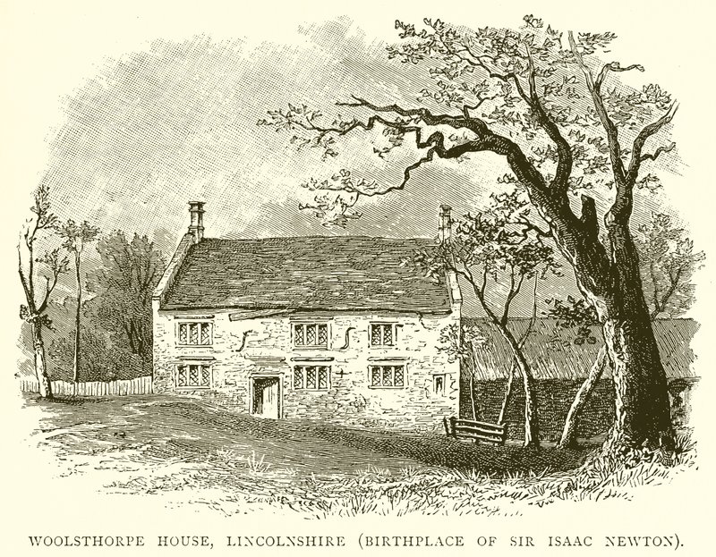 Woolsthorpe House, Lincolnshire (Sir Isaac Newtons födelseplats) av English School