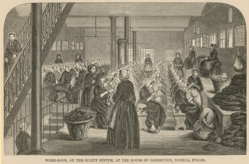 Arbetsrum på Tothill Fields House of Correction av English School