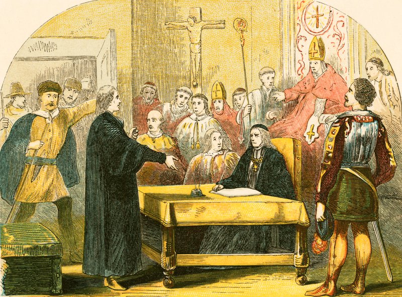 Wycliffe inför synoden i Lambeth av English School