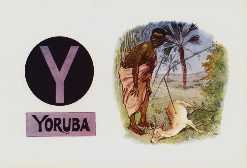 Y, Yoruba (färglitografi) av English School