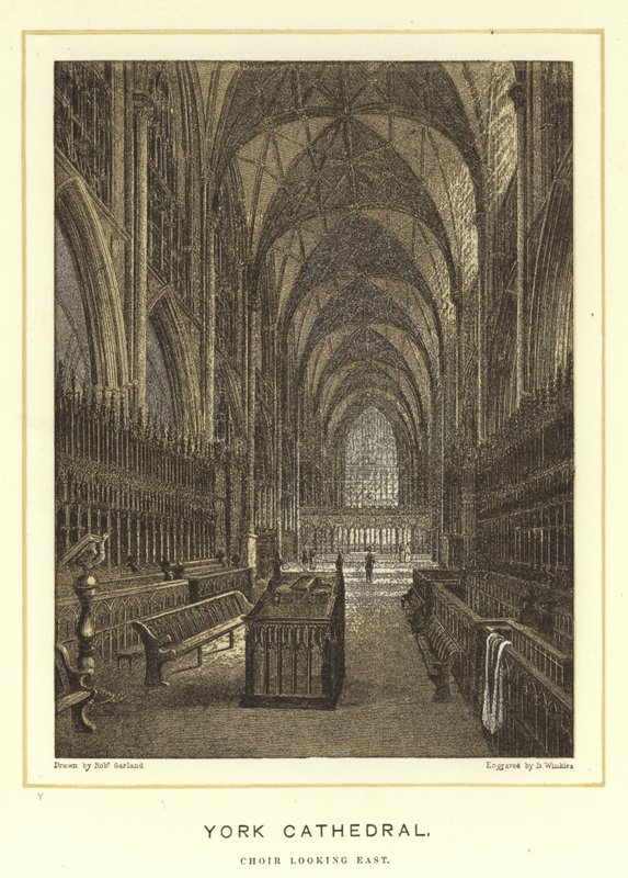 York Cathedral, kör ser österut av English School