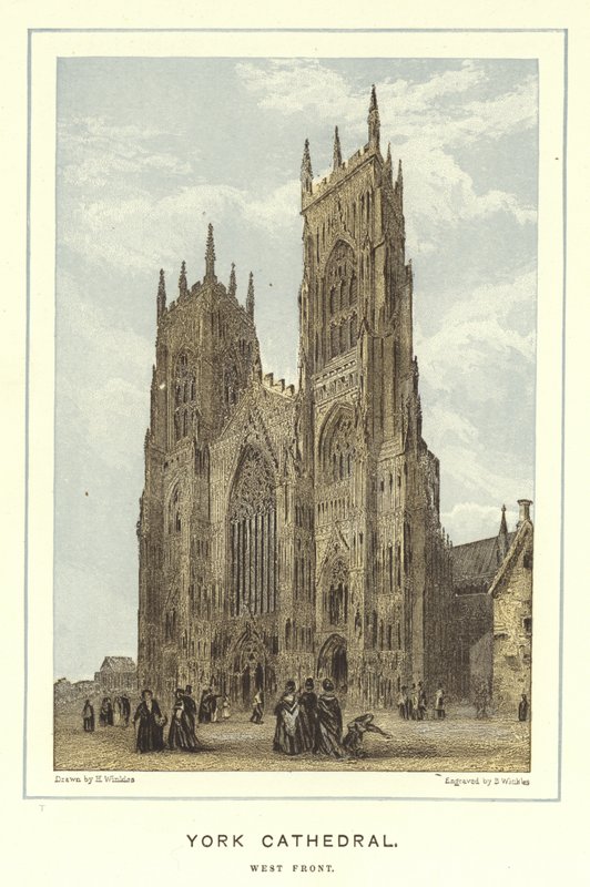 York katedral, västra fronten av English School