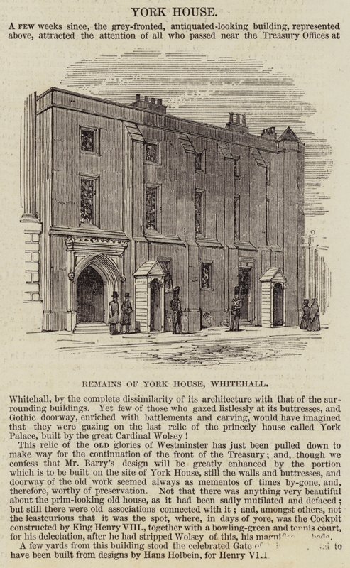 York House, Whitehall (gravyr) av English School