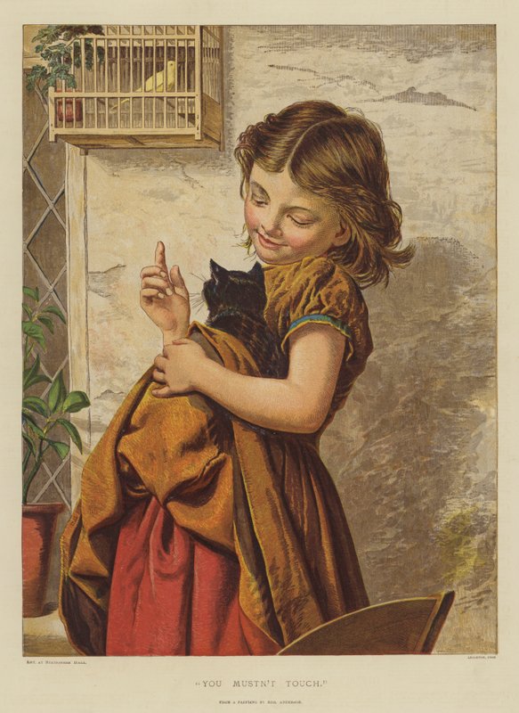 Du får inte röra (chromolitho) av English School