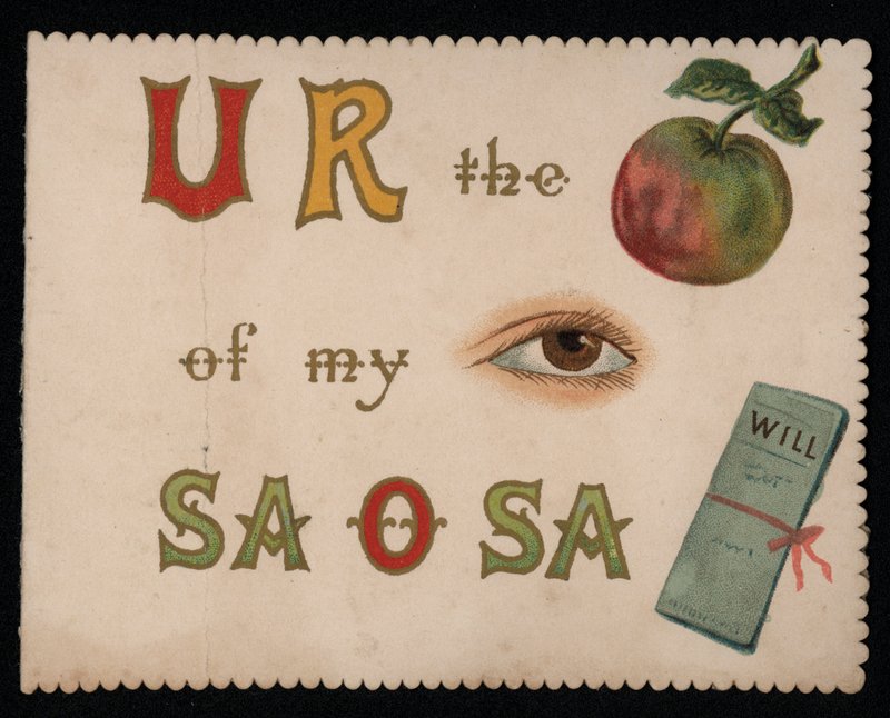 "Du är min ögonsten", gratulationskort. (chromolitho) av English School