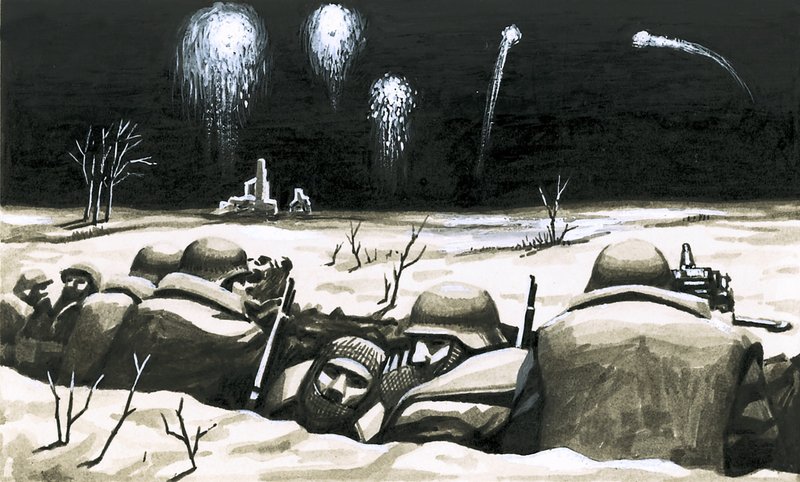 General Francos "blå" division kämpar tillsammans med tyskarna vid den ryska fronten av Eric Parker