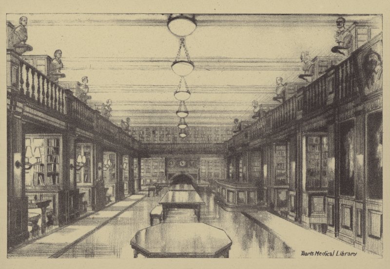 Barts medicinska bibliotek av Ernest Coffin