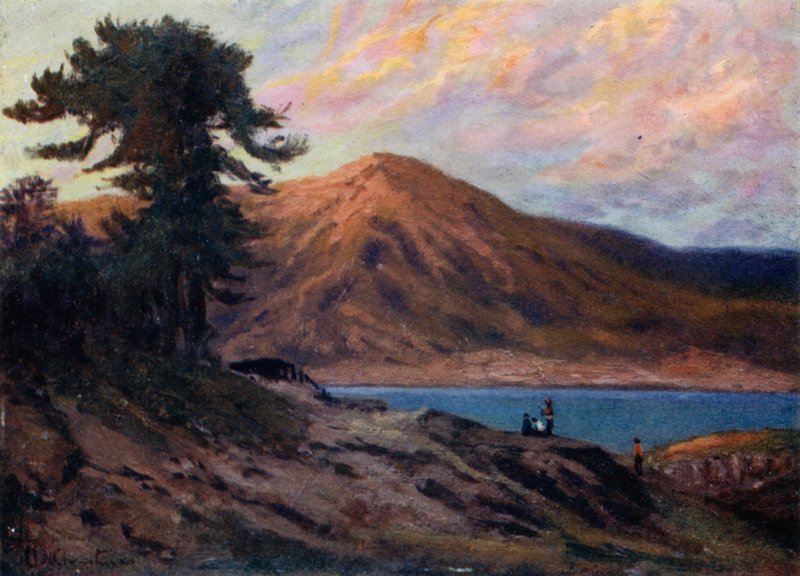 Tallar på Lake Alumine av Ernest William Christmas