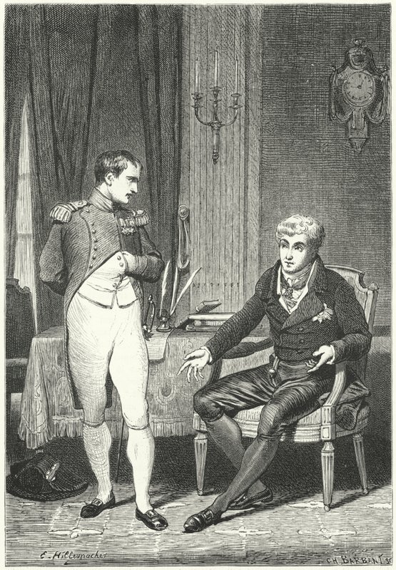 Diskussion mellan Napoleon och Metternich i Dresden av Ernest Hillemacher