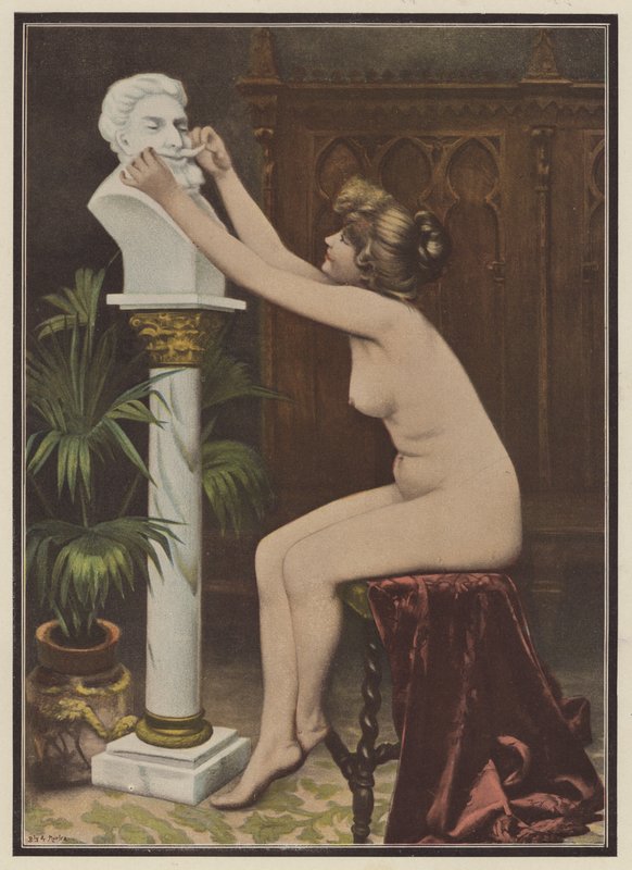 Smicker (färg litho) av Ernest Chateignon