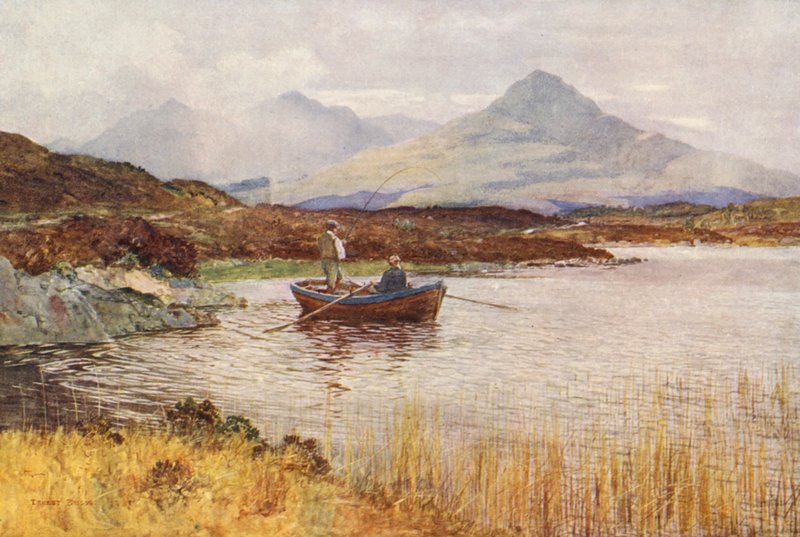 Loch Lundy och Ben Tee ovanför Invergarry (färglitografi) av Ernest Edward Briggs