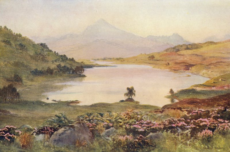 Loch Poulary (färglitografi) av Ernest Edward Briggs