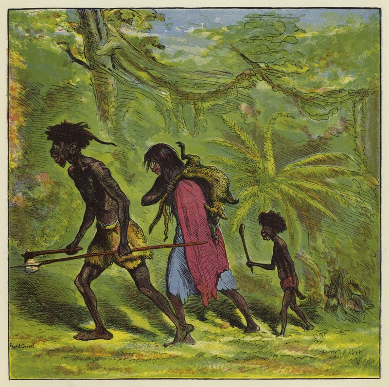 Ashanti-familjen ute för dagen av Ernest Henry Griset