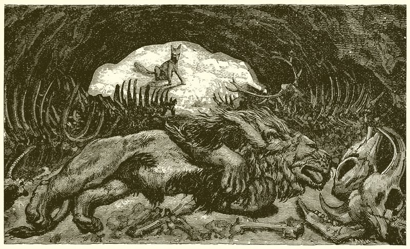 Räven och det sjuka lejonet av Ernest Henry Griset