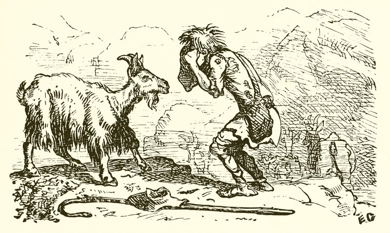 Getherden och geten av Ernest Henry Griset
