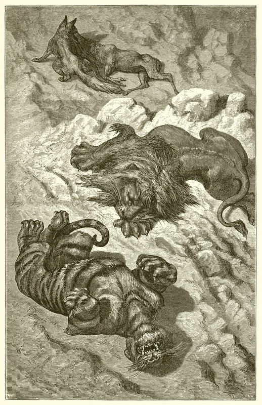 Lejonet, Tigern och Räven av Ernest Henry Griset